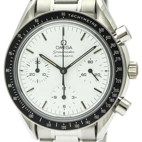 omega speedmaster white subdials|white face omega speedmaster automatic.